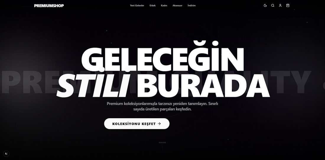 PremiumShop mağaza tasarımı